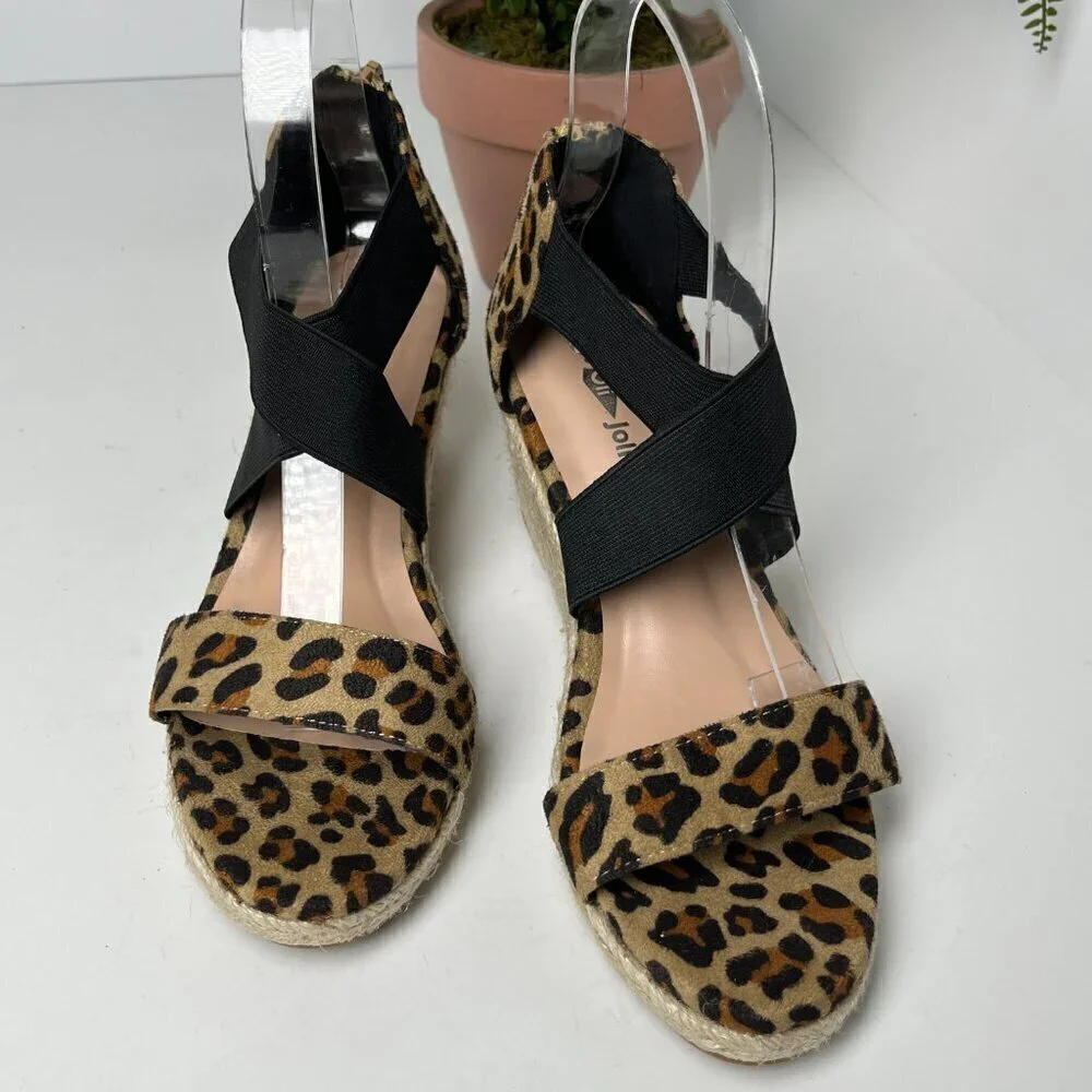 Jolimall Size 7 Leopard Sandals NWOT‎